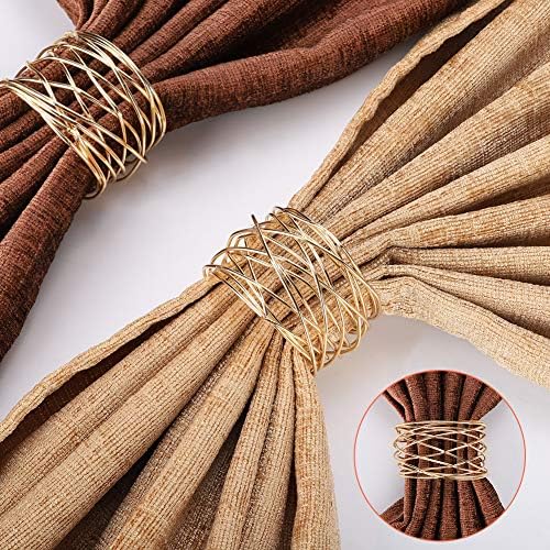 Accmor Metal Gold Napkin Rings Set of 6