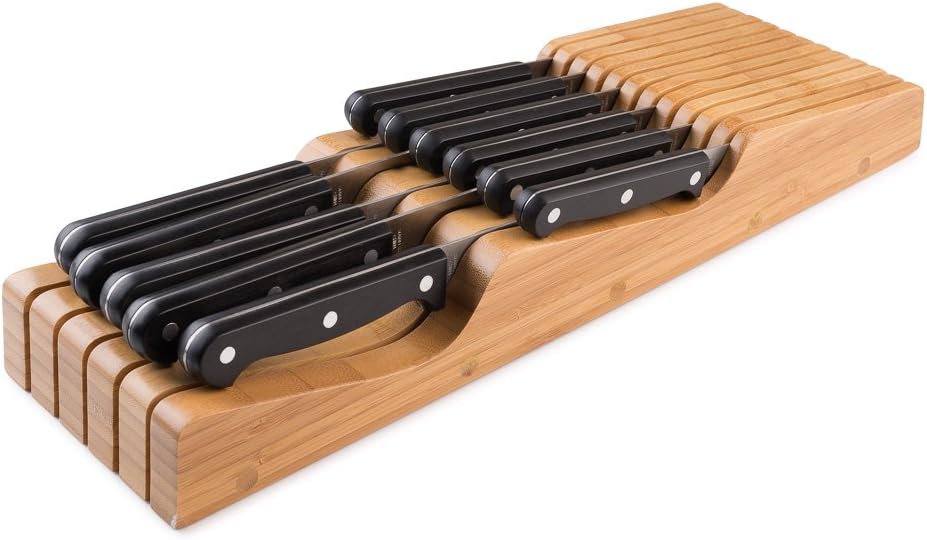 100 Pure Bamboo in Drawer Knife Block