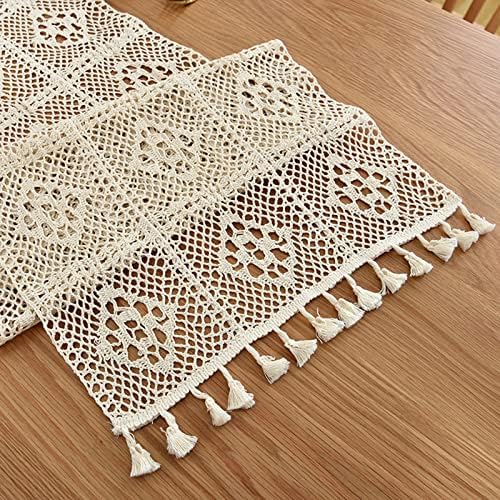Hsvanyr Beige Table Runner for Bedroom 12x39inch Centerpieces