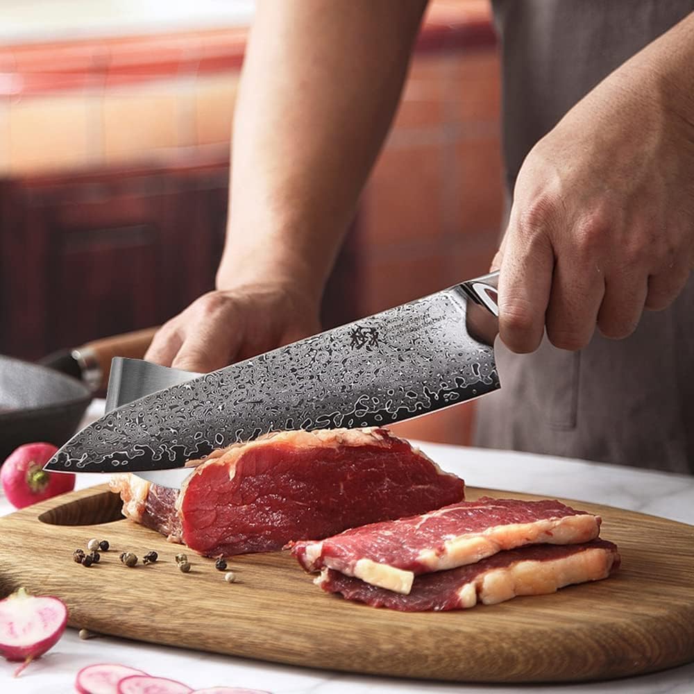 BINGONE 5 PCS Stainless Steel Finger Guard for Cutting Food