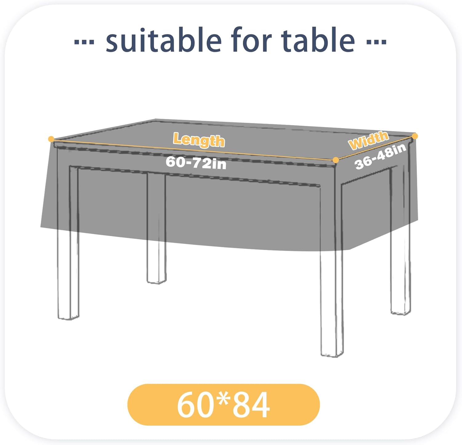 Elegant 60x84 Tablecloth for Holidays