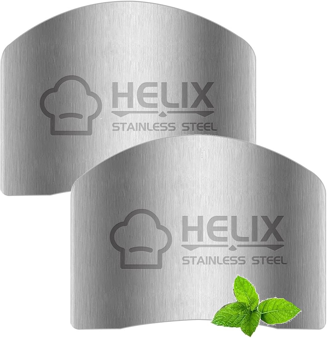 2-Piece Stainless Steel Finger Guards for Safety in the Kitchen