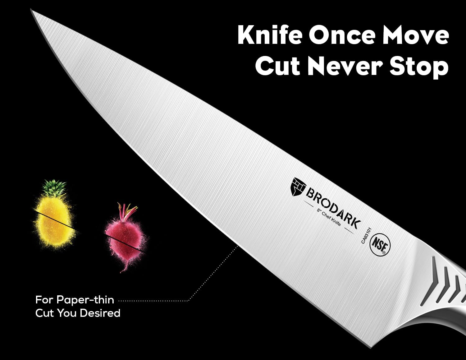 BRODARK Shark Series 15-Piece Kitchen Knife Block Set
