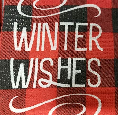 Christmas Winter Home 2 Different Printed Microfiber Towels Deck the Halls