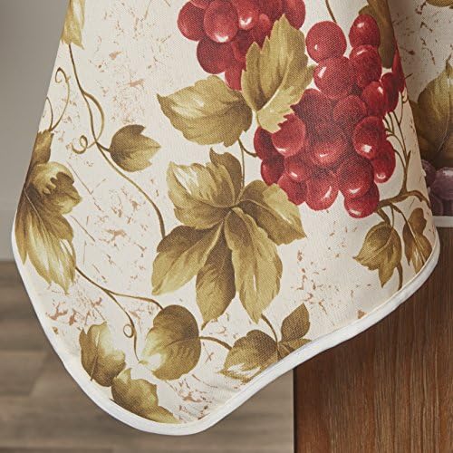 Violet Linen European Vineyard Tablecloth Beige 60 x 102