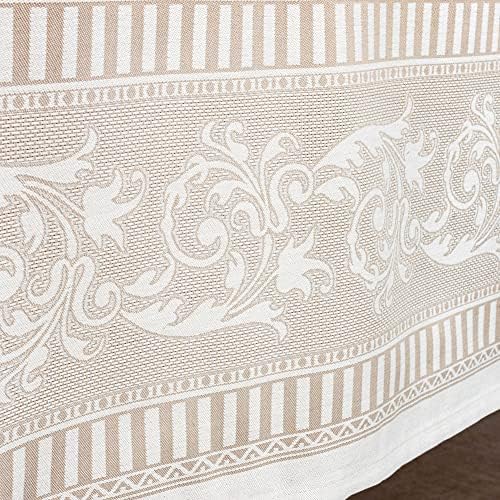Hi-End Taupe Tablecloth for Lifestyle - 60x102 Inch waterproof Durable