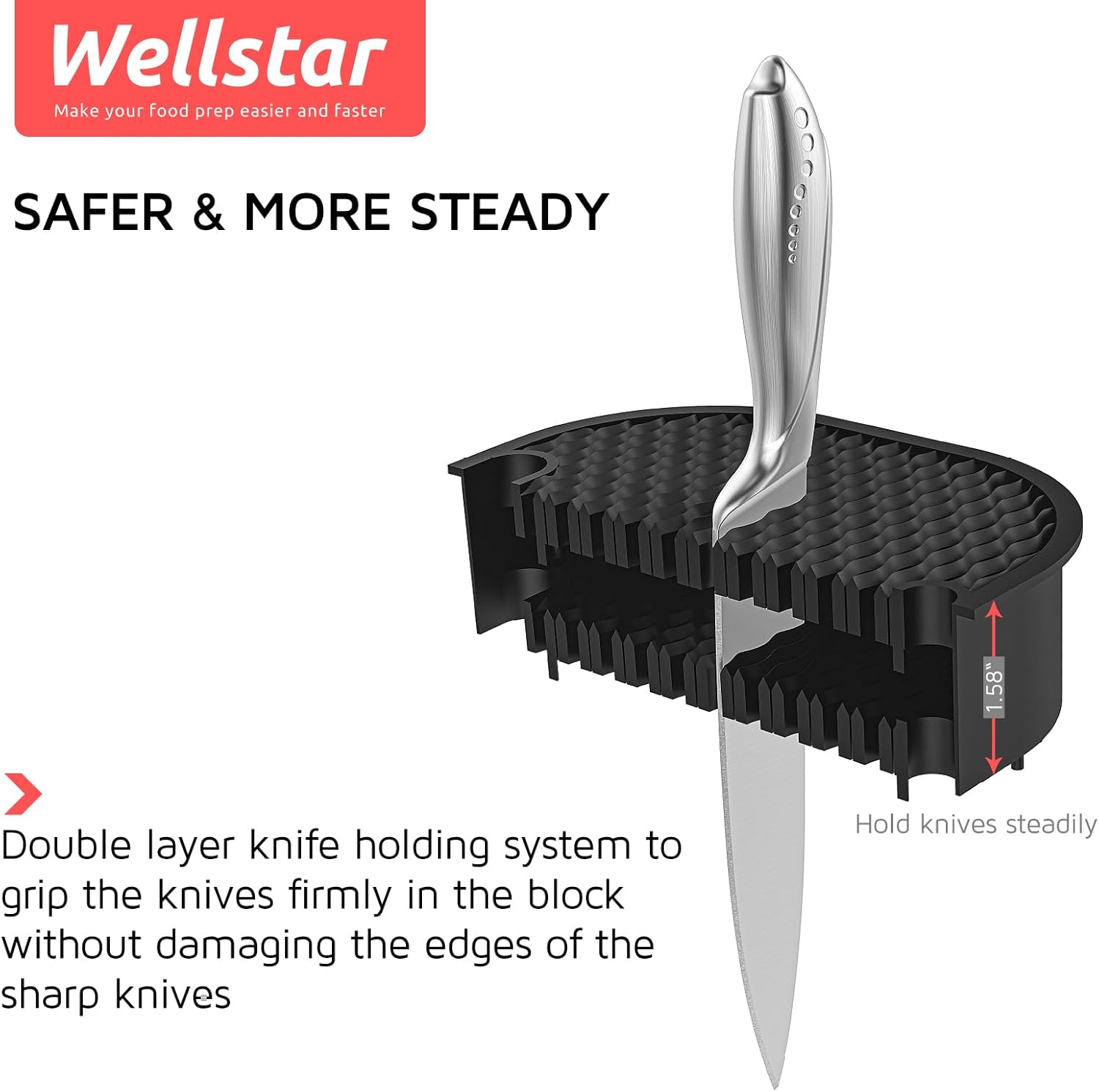 Universal Knife Holder for Kitchen Storage