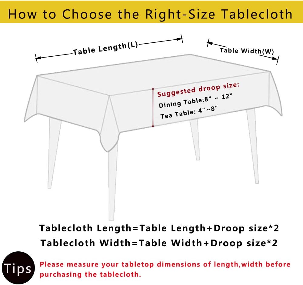 Aothpher Modern Boho Floral Jacquard Washable Tablecloth with Lace Edging
