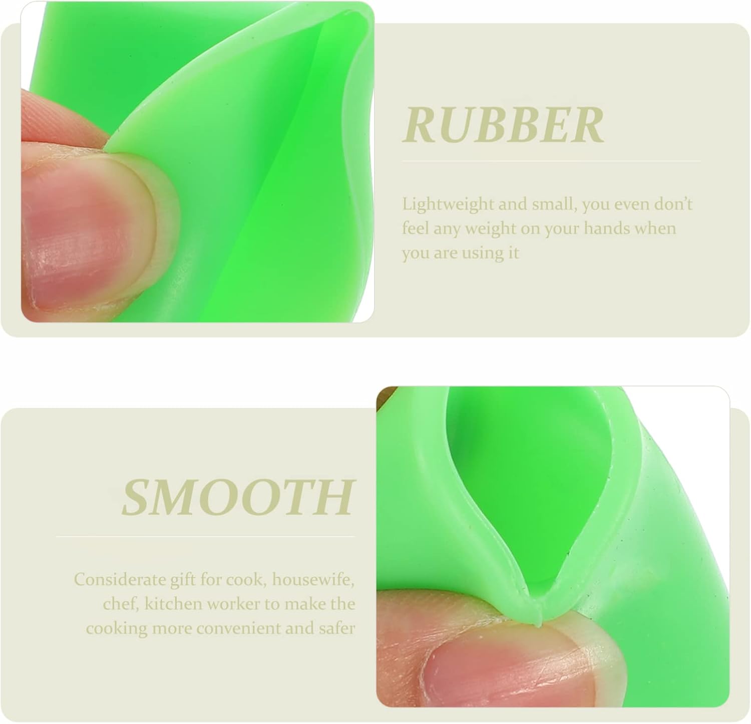 Callaron 2-Piece Kitchen Cut Protect Finger Guards Silicone Knives Universal Blade Covers