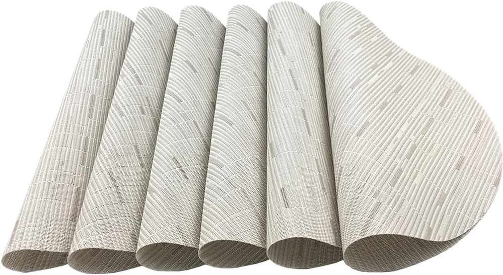 6-Piece Heat-Resistant Round Placemats for Kitchen