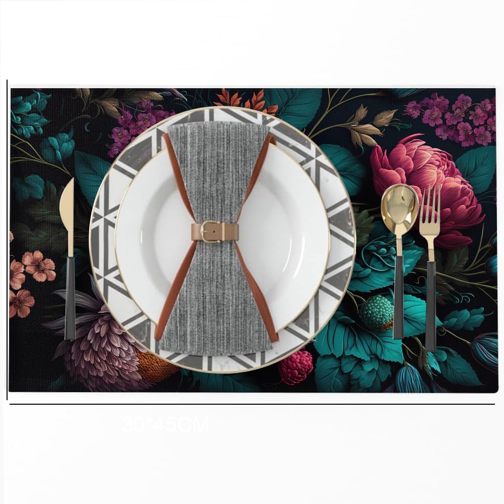 Bloom with Color - Peony Floral Place Mats