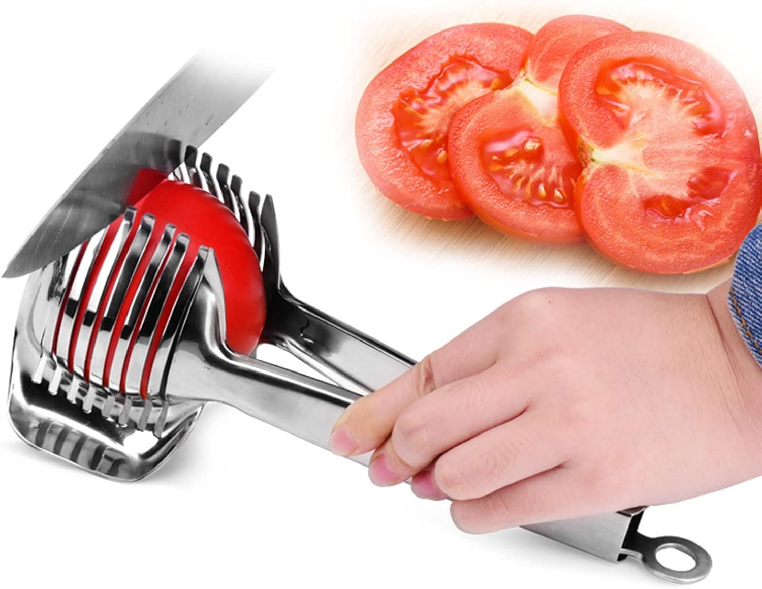 High-Quality 304 Stainless Steel Tomato Lemon Slicer Holder