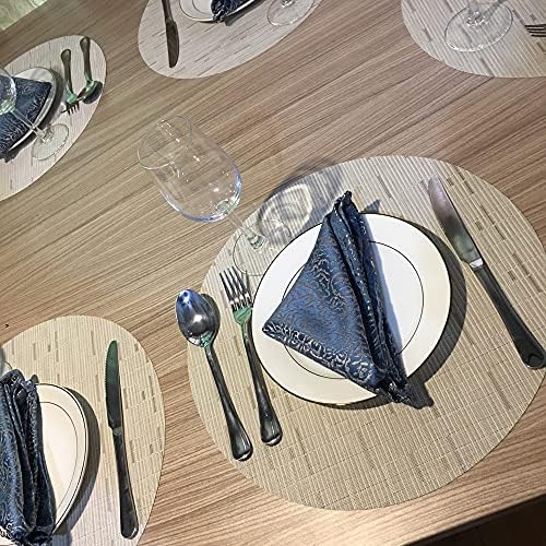 6-Piece Heat-Resistant Round Placemats for Kitchen