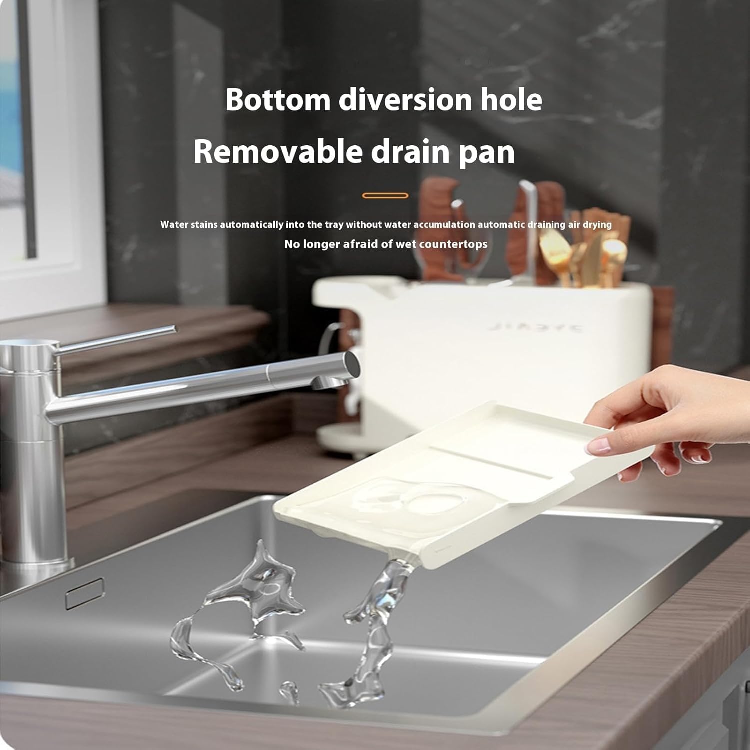 Multi-functional Chopstick HolderDryer Organizer White