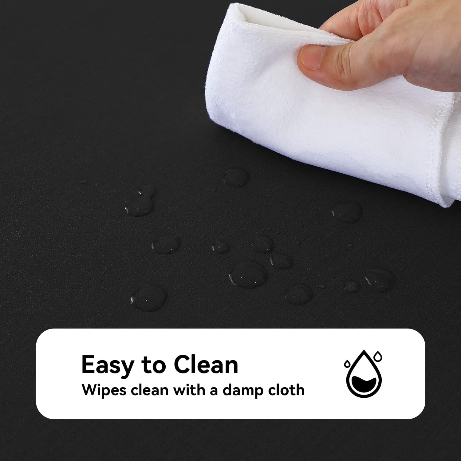 Romanstile 100 Waterproof PVC Tablecloth - 54 x 78 Inch Black