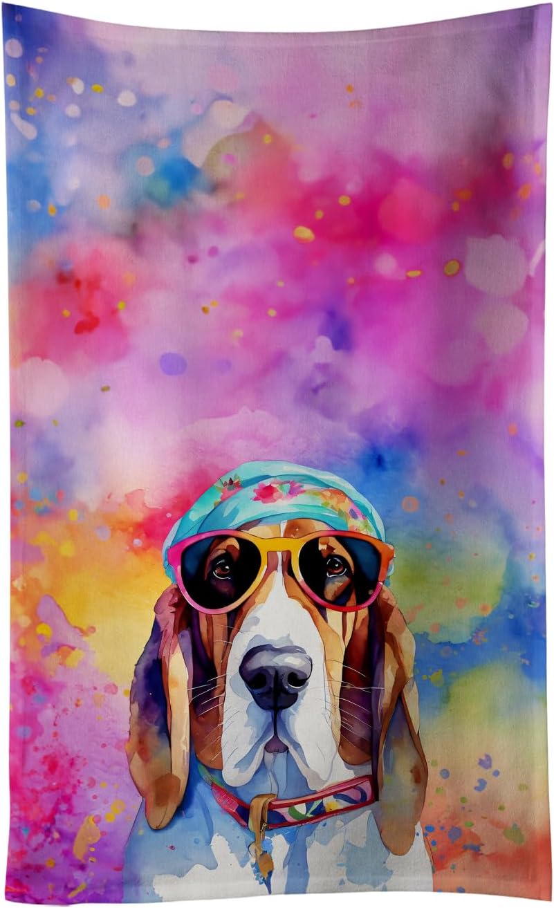 Carolines Treasures Basset Hound Kitchen Towel 1