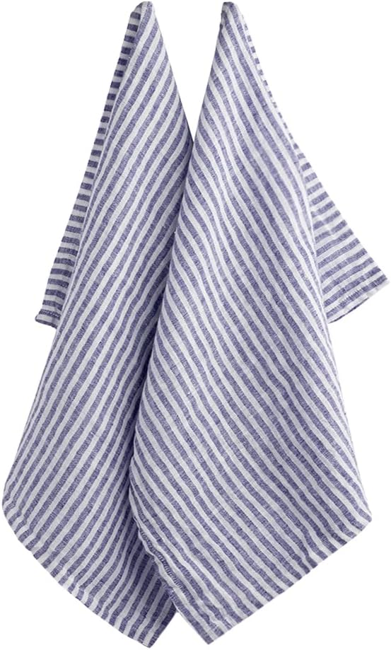 All Cotton and Linen Blue Kitchen Towels