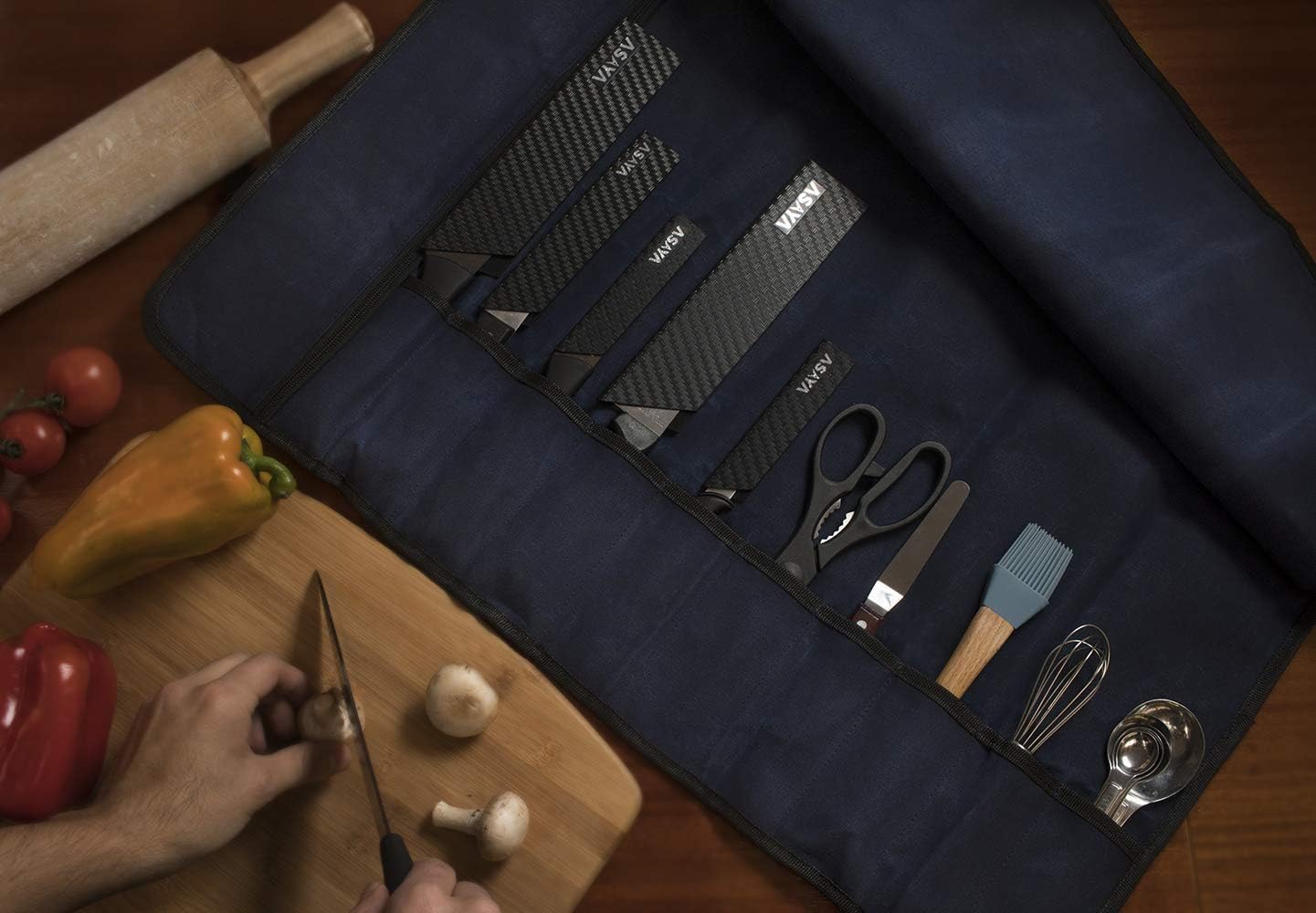 Ultimate Premium Durable Canvas Chef Knife Roll Bag