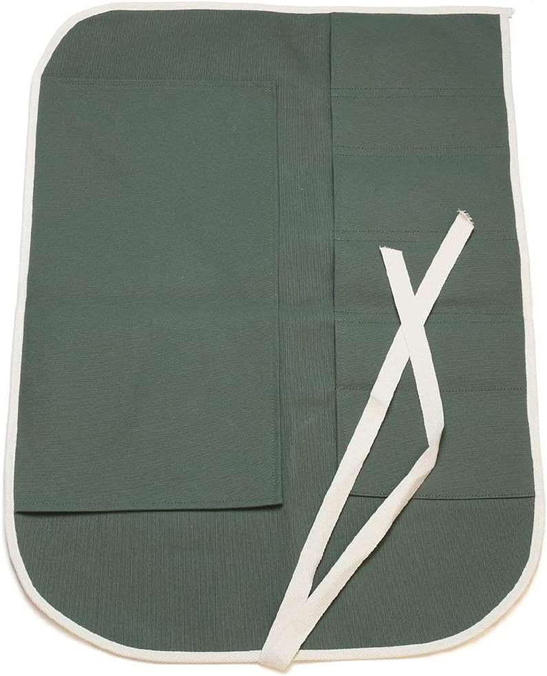 Olive-Green Cotton Knife Pouch for Sushi Chefs