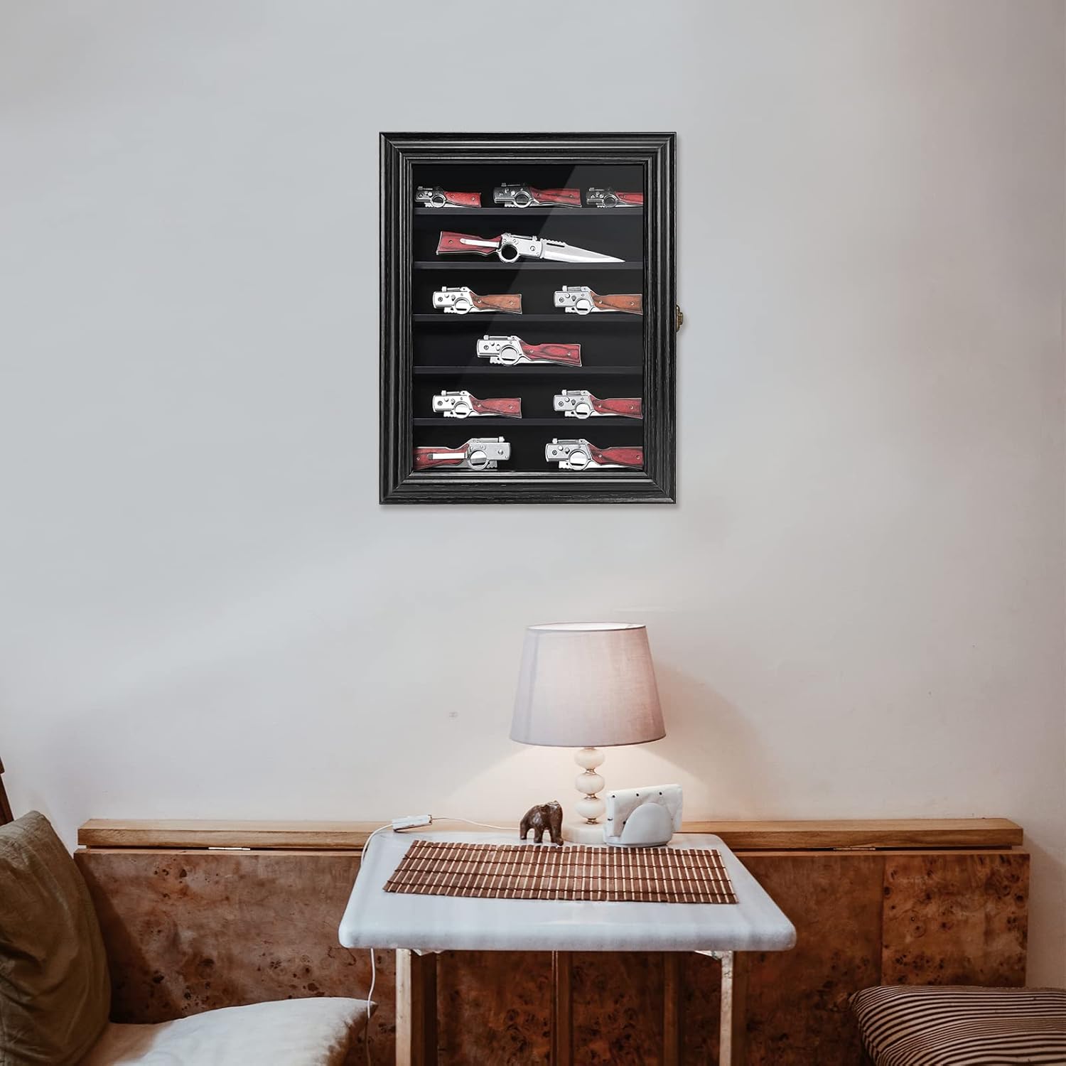 Ultimate Knife Display Case with HD Glass Shelves