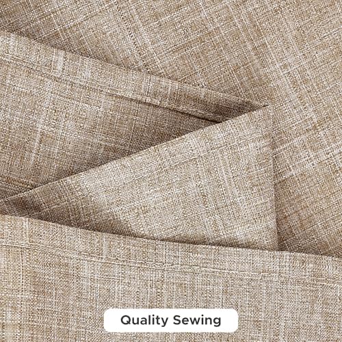 Fitable Linen Tablecloth Beige 52x70 in Water Stain Resistant