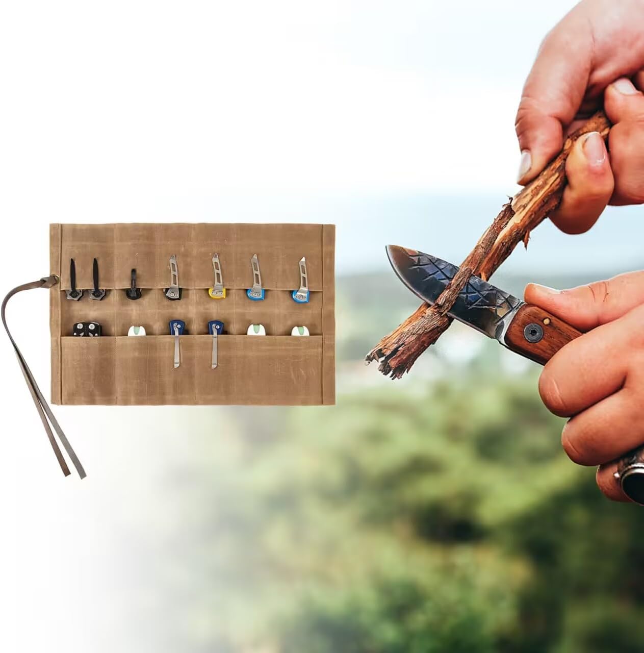 12 Slot Minimalist Folding Knife Holder