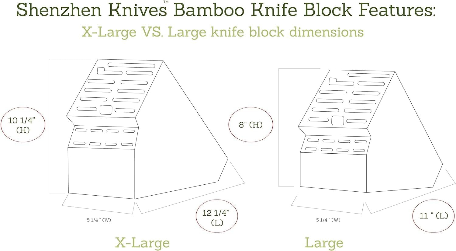 20 Slot Universal Kitchen Knife Block with Bamboo Finish