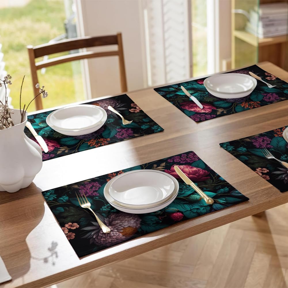 Bloom with Color - Peony Floral Place Mats