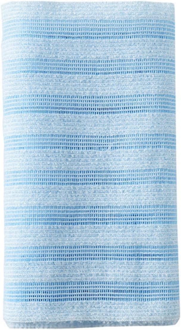 Striped Pink and Blue Kitchen Towels Set with Black Textured Pattern