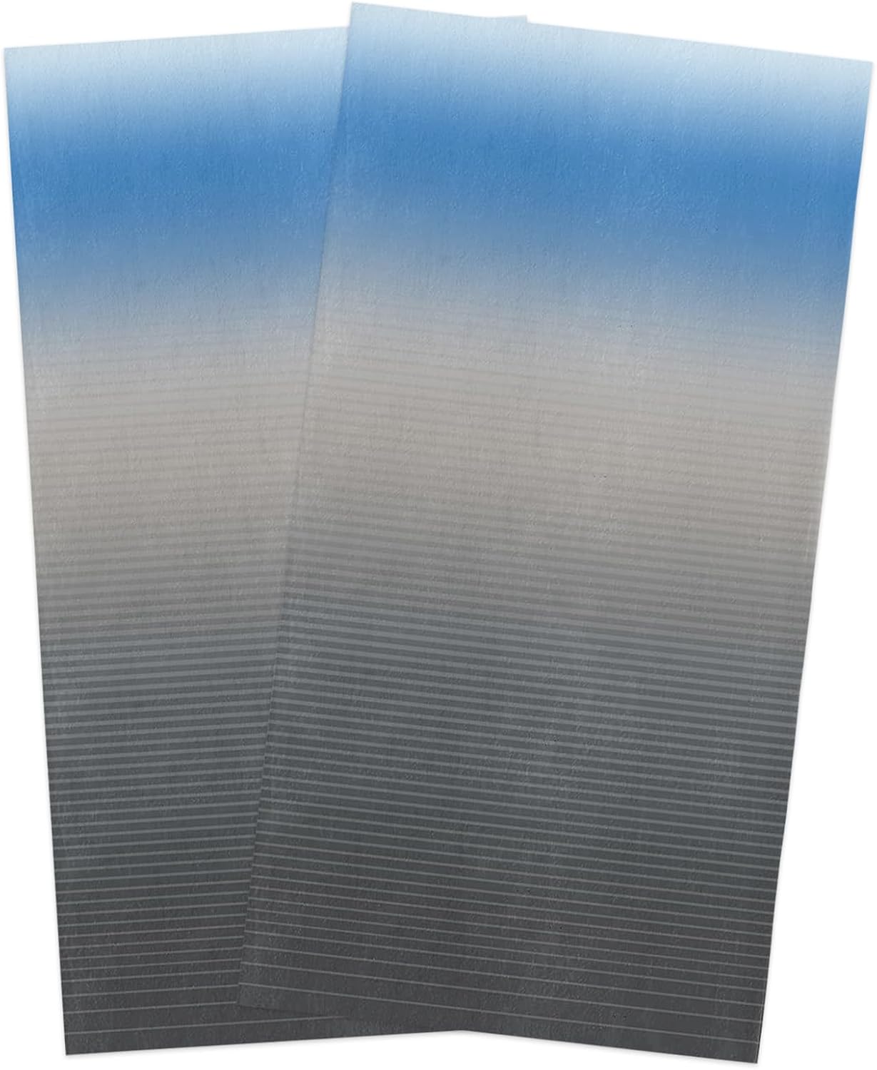 ZOE GARDEN Blue Grey Geometric Kitchen Towels 2-Piece Set