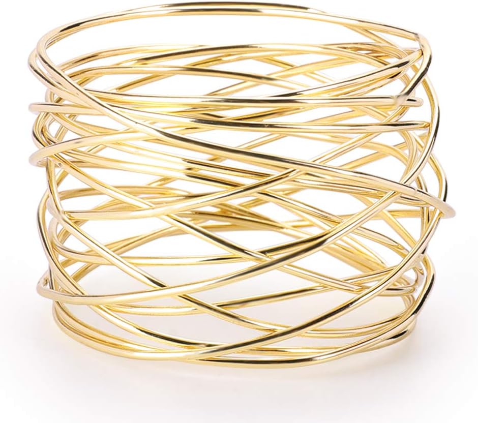 Accmor Metal Gold Napkin Rings Set of 6