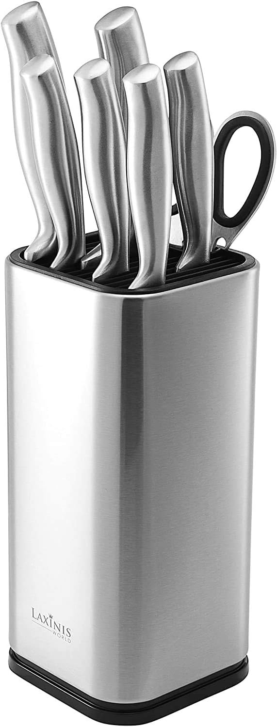 Laxnis World Universal Stainless Steel Knife Block