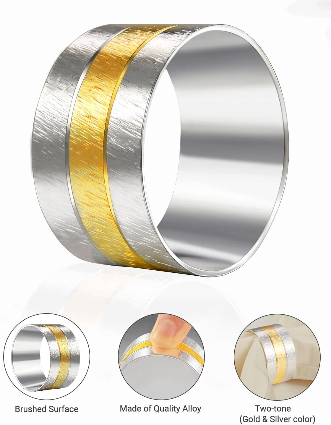 Dress Up Napkins with 2-Tone Napkin Rings from URWOOW