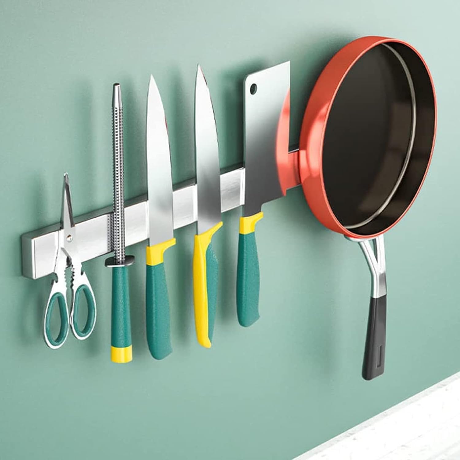 CtrlAltSlice - Magnetic Knife Holder wStrong Detent Perfect forOrganization Clean Storage
