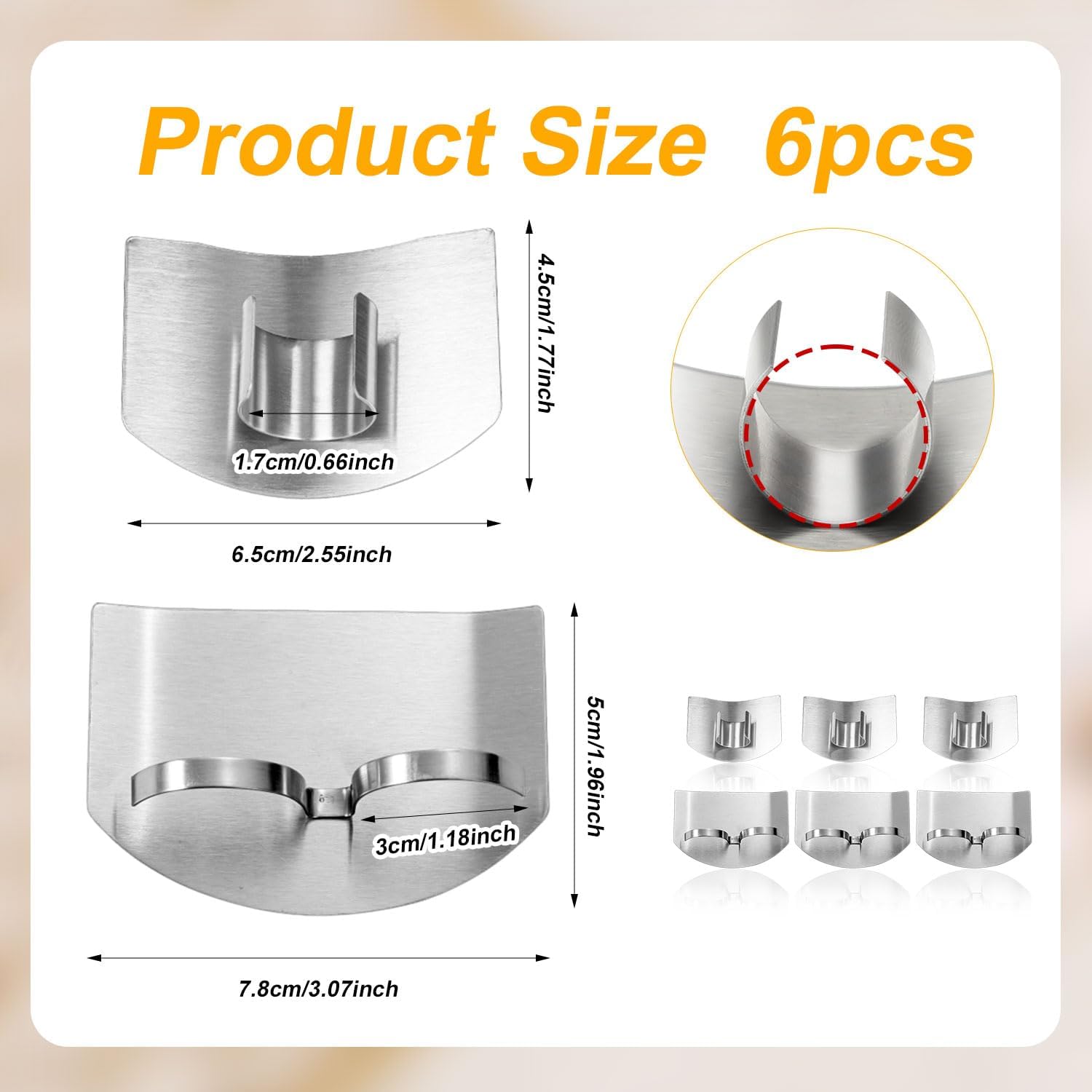 Stainless Steel Finger Guards for Cooking