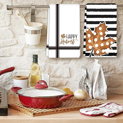 AnyDesign Fall Kitchen Dish Towels 4Pcs