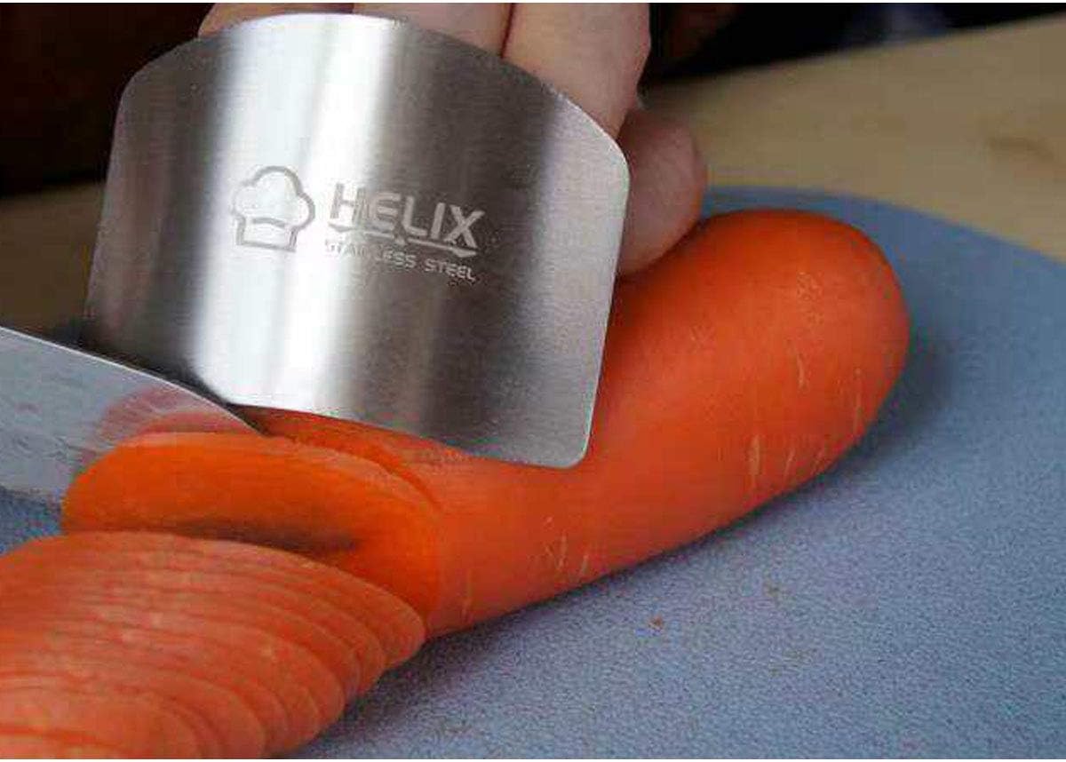 3-Piece Stainless Steel Finger Guards for Safe Kitchen Cutting