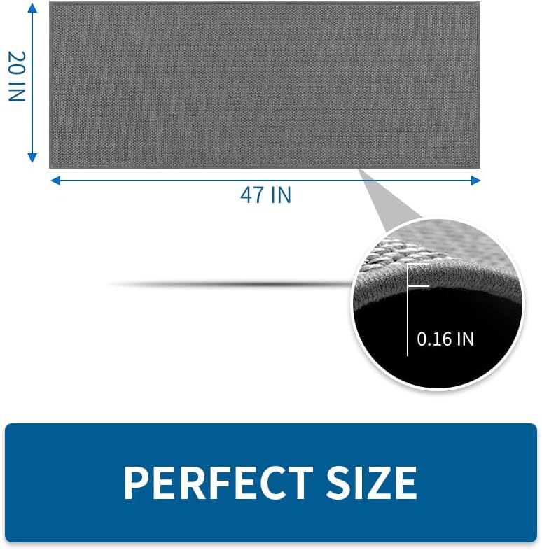 MontVoo Anti-Slip Kitchen Mat - Fits 20x47 Washable Durable