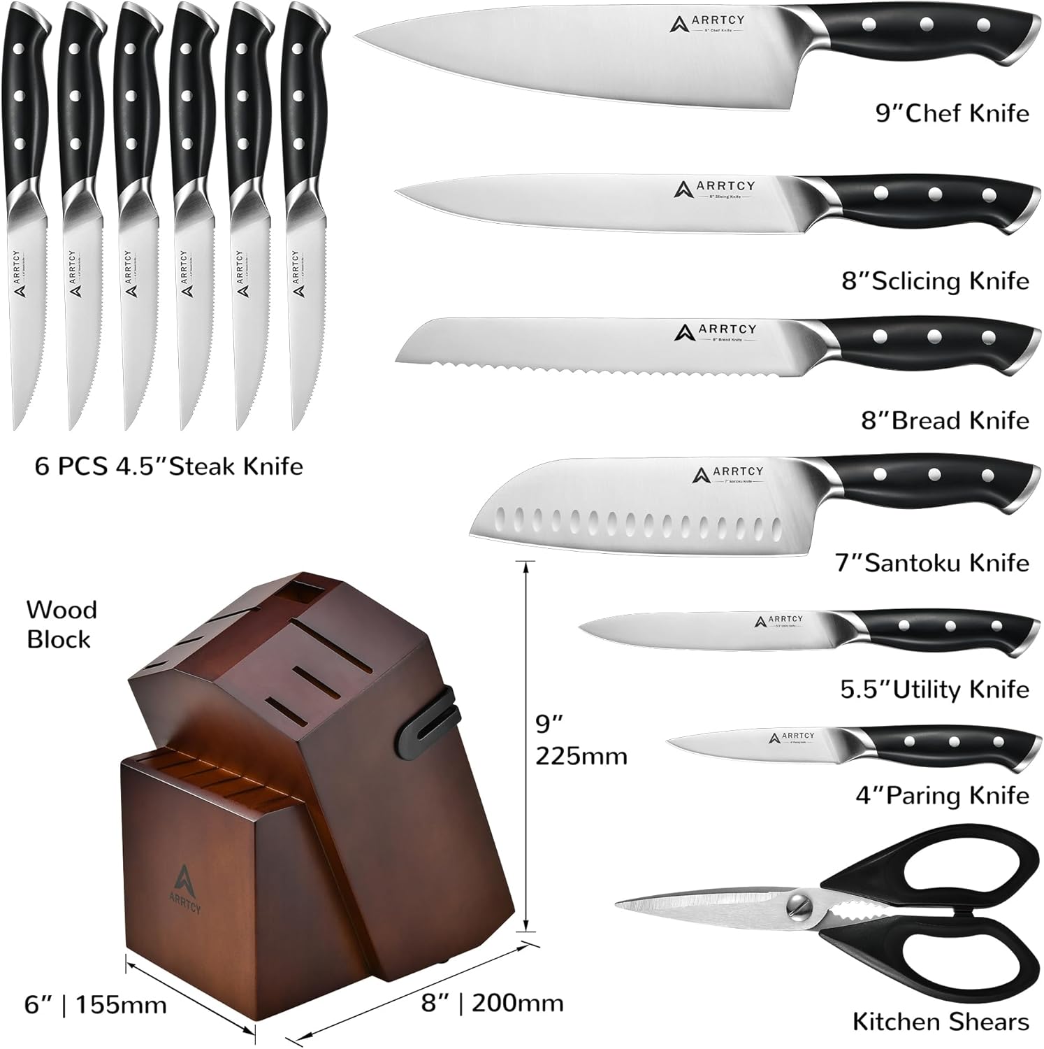 High-Quality 15-Piece knives set