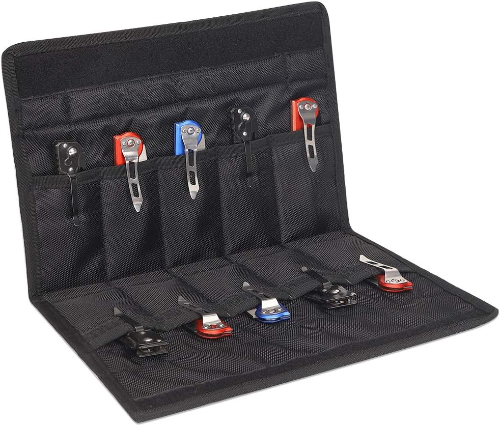 10-Pockets Knife Case for Butterfly Knives Folding Knives and Survival Tools