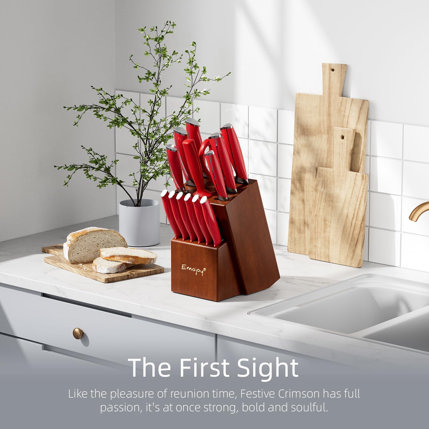 15-Piece Kitchen Knife Set with Premium stainless steel and Sharp Knives