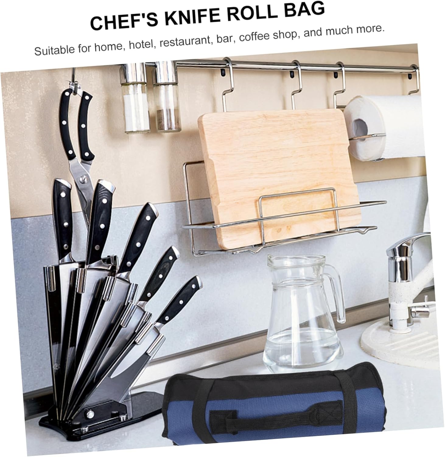 HOLIDYOYO Oxford Cloth Roll 22 Knife Organizer for Chef Use