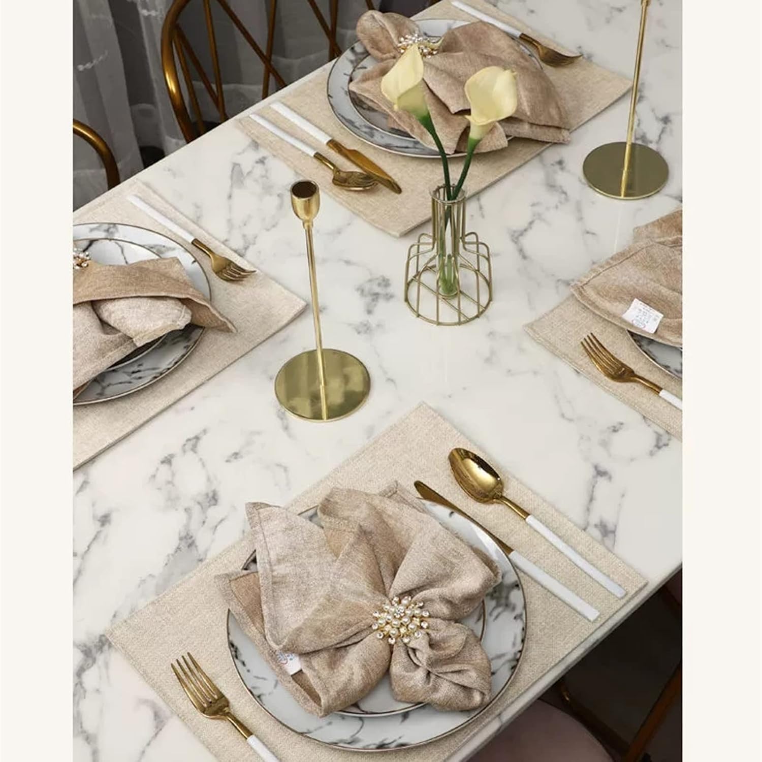 Allure of Gold Napkin Rings Set of 6