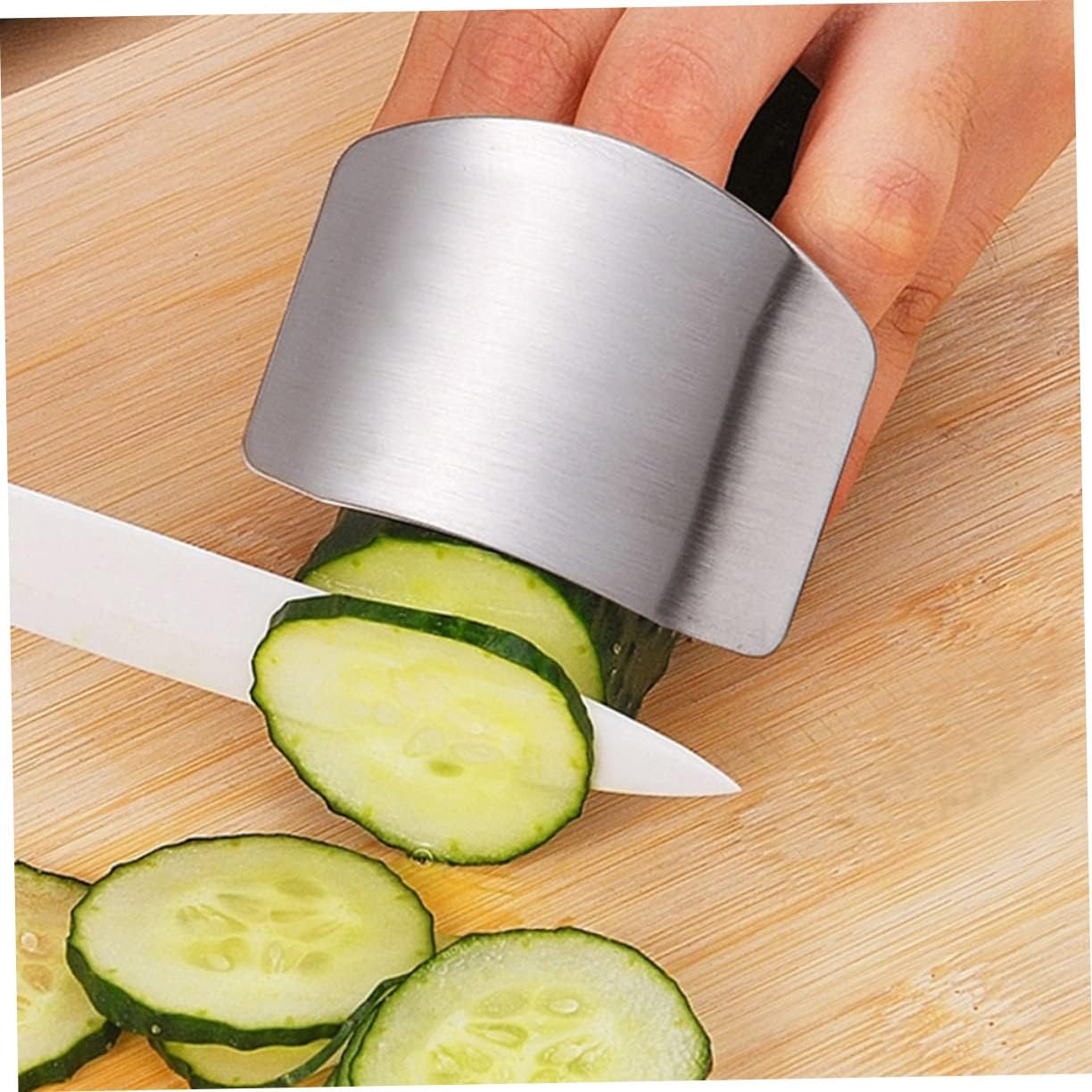 Stainless Steel Cutting Finger Protectors - 5 Piece Set