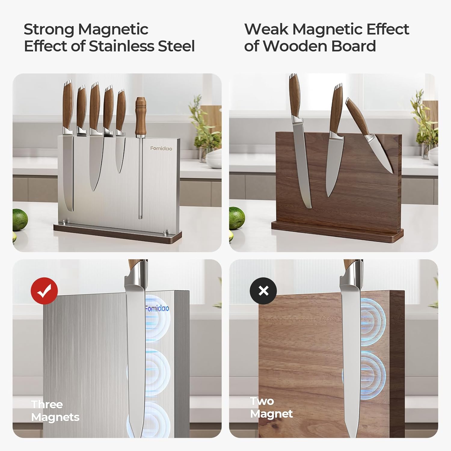 Double-Side Magnetic Knife Block