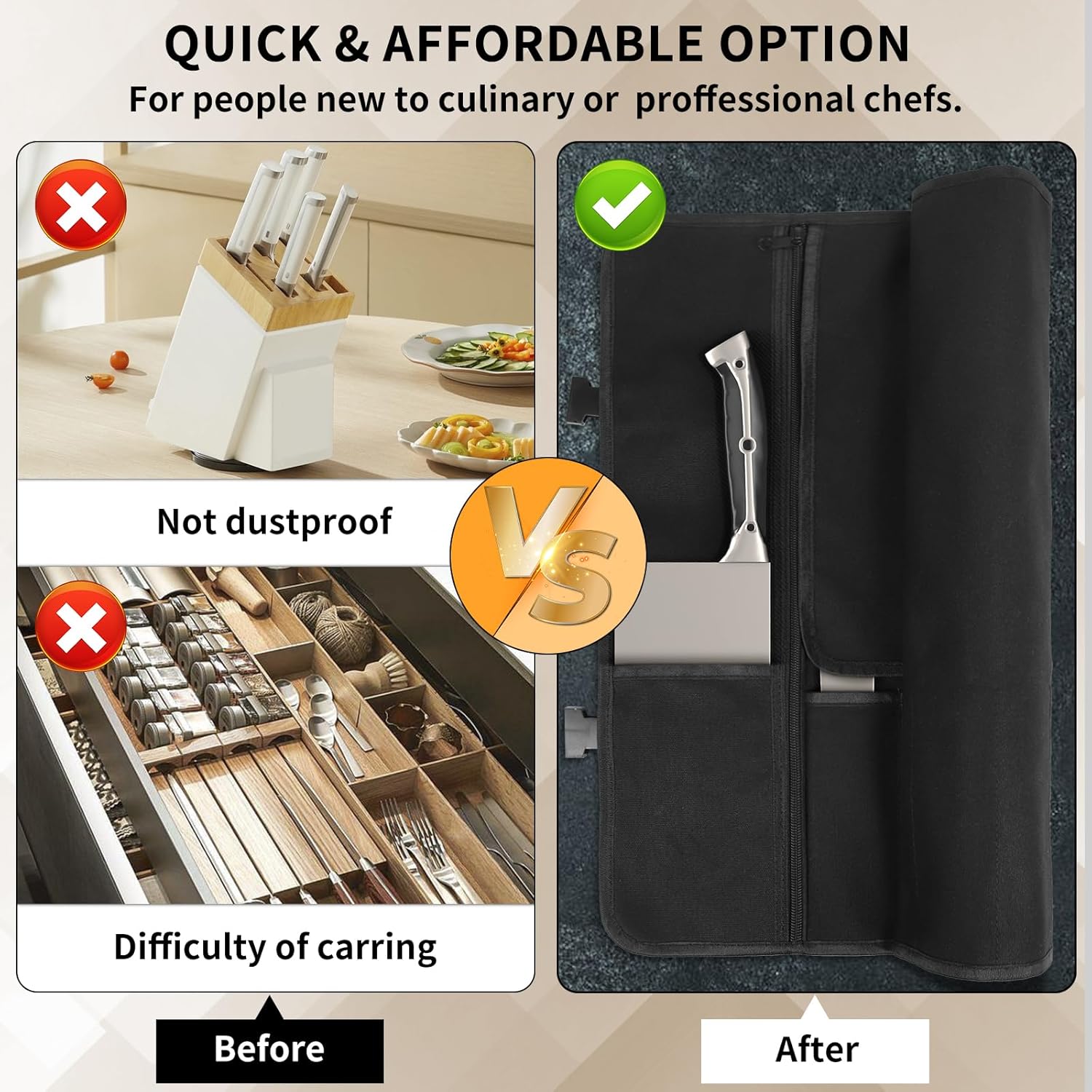 Ultimate Professional Chef Knife Roll Bag