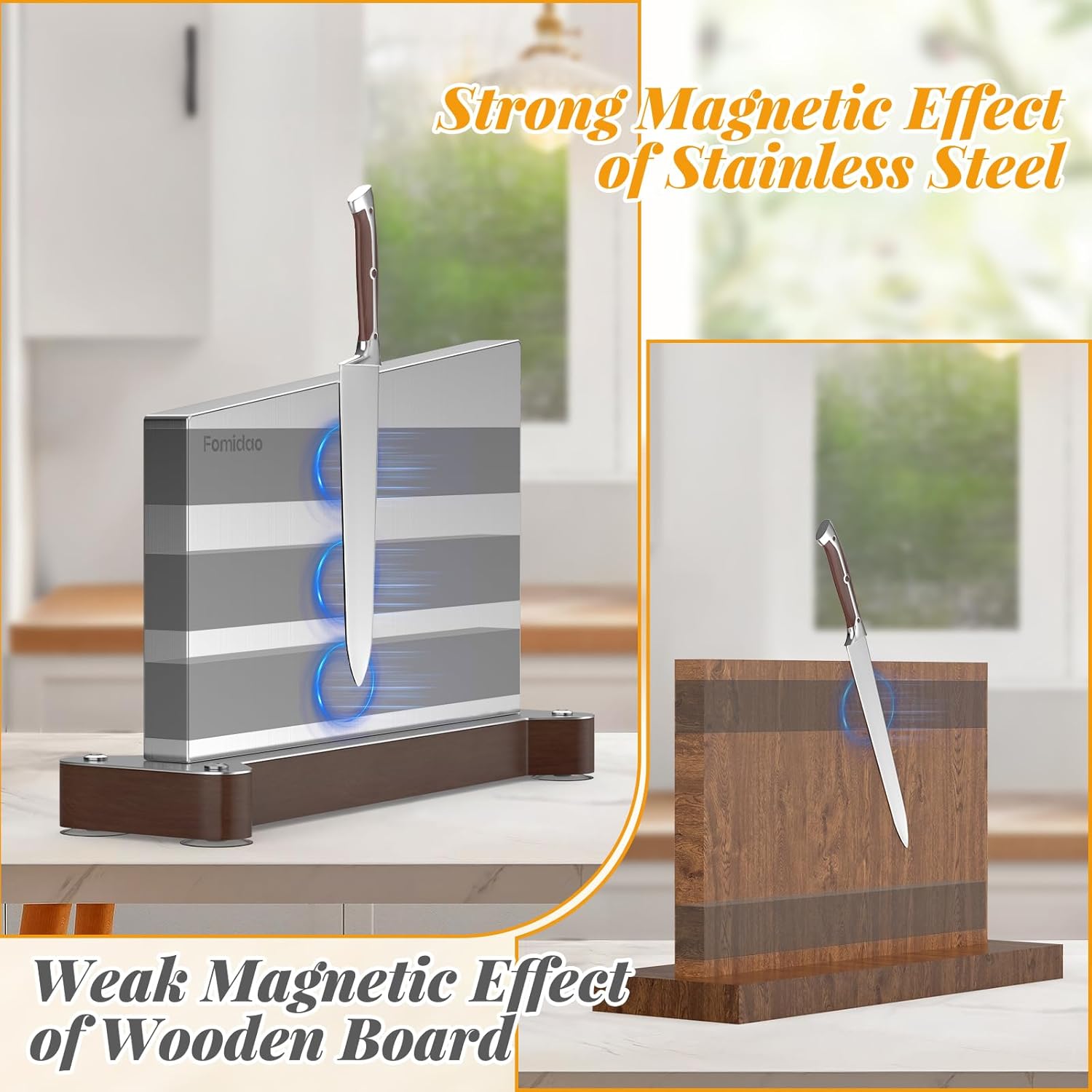 LARGE Magnetic Knife Holder for Kitchen and More