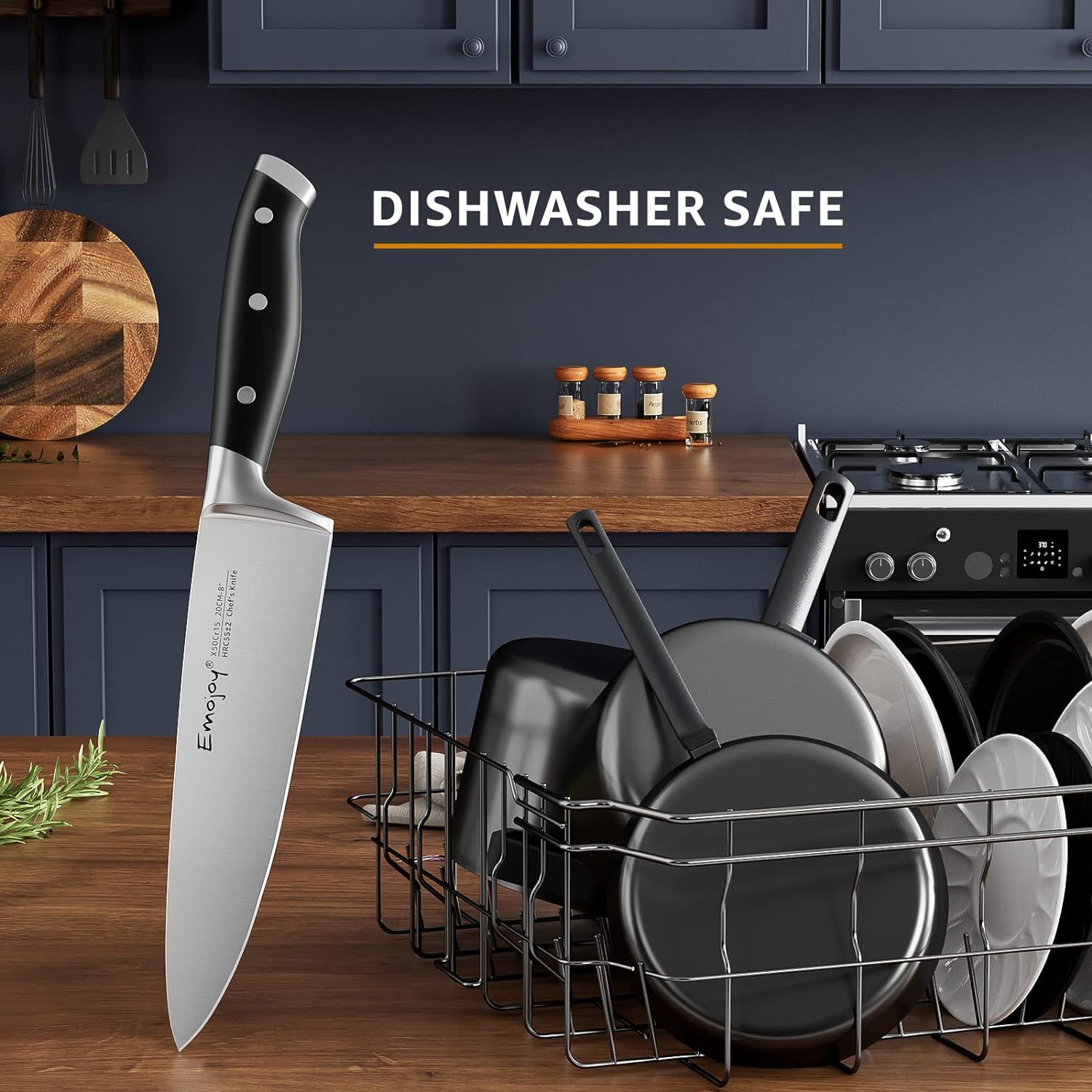 Manual 18-Piece German Stainless Steel Knife Set