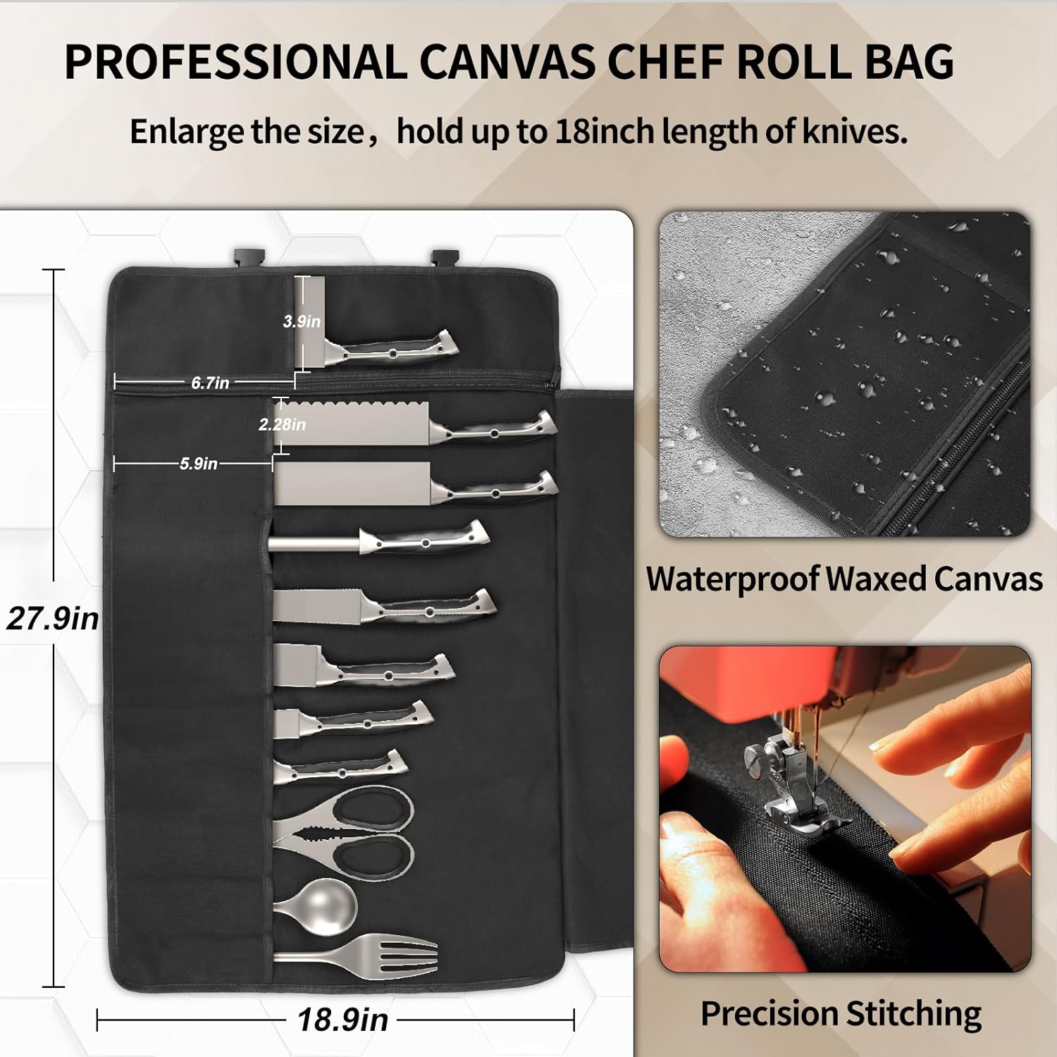 Ultimate Professional Chef Knife Roll Bag