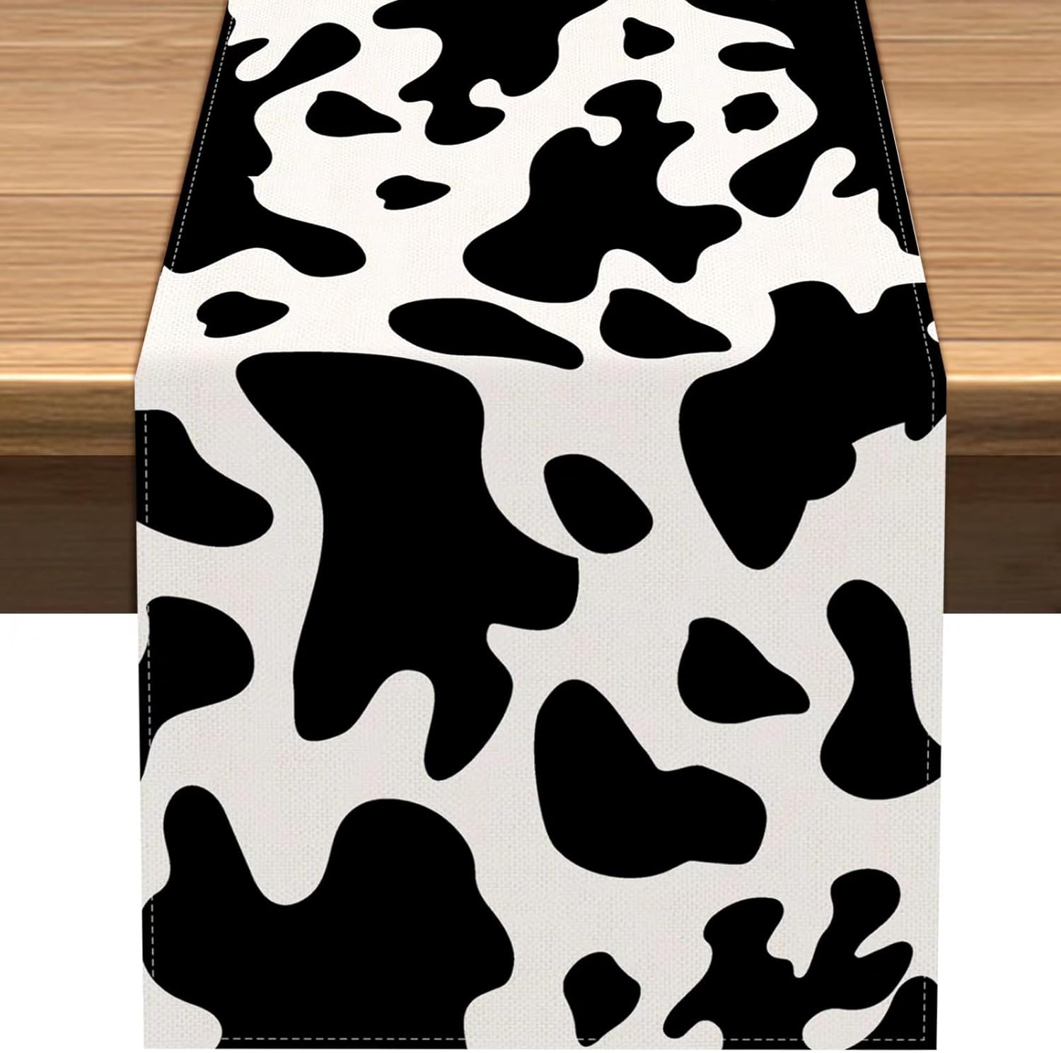 Bathrooms and Foyers Made Beautiful with the nepnuser Cow Print Table Runner
